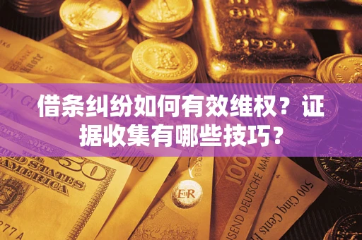 济南借条纠纷如何有效维权？证据收集有哪些技巧？